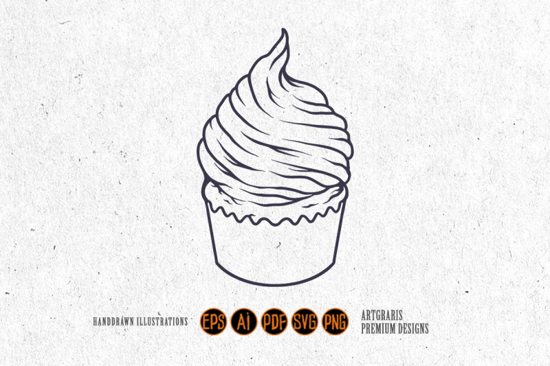 monochrome-delicious-funny-cupcake-svg