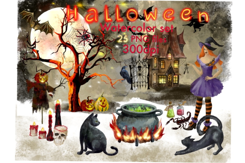 halloween-clipart-watercolor-magic-clipart