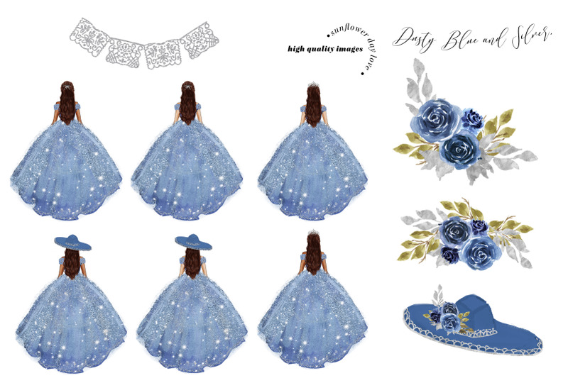 dusty-blue-princess-dresses-clipart-dusty-blue-silver-quinceaera
