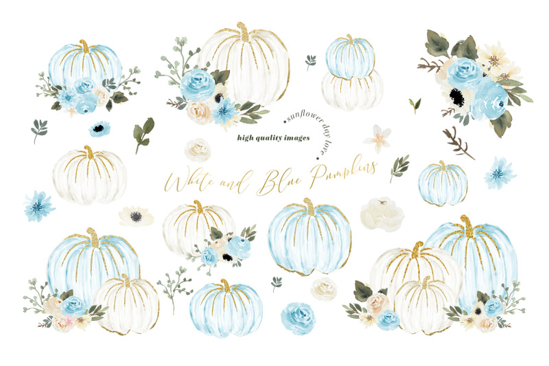 blue-and-white-pumpkin-clipart-white-blue-flowers