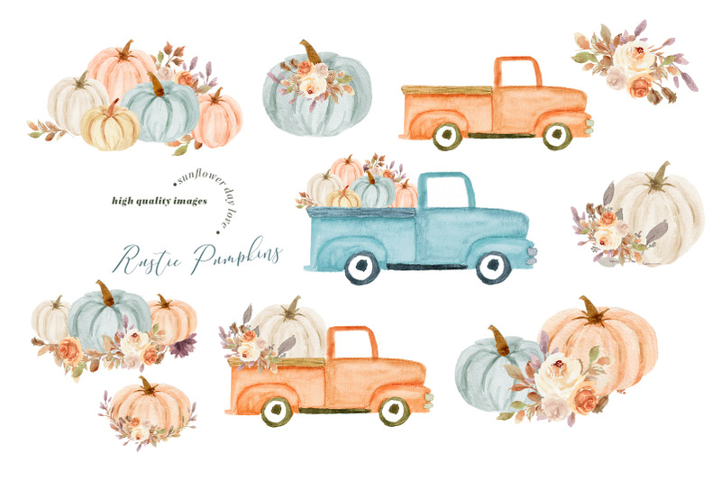 mint-orange-amp-white-cream-pumpkin-blue-truck-clipart