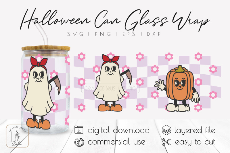 retro-halloween-cute-ghost-and-pumpkin-libbey-can-glass-16-oz