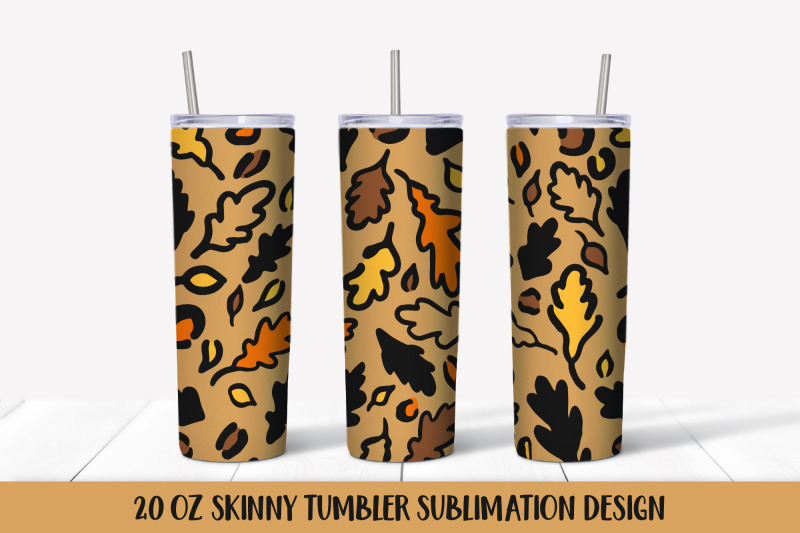 colorful-fall-leaves-leopard-print-tumbler-wrap-sublimation