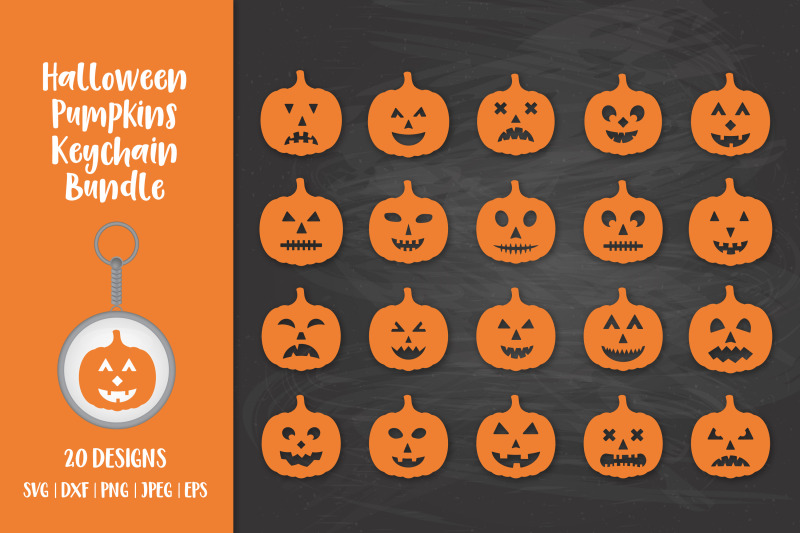 halloween-keychain-bundle-svg-halloween-pumpkins-keychains