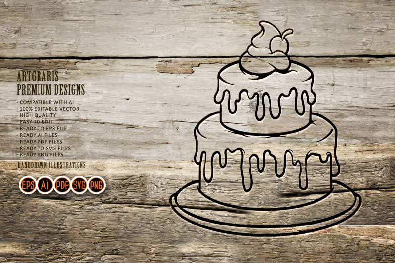 silhouette-delicious-birthday-cake-svg