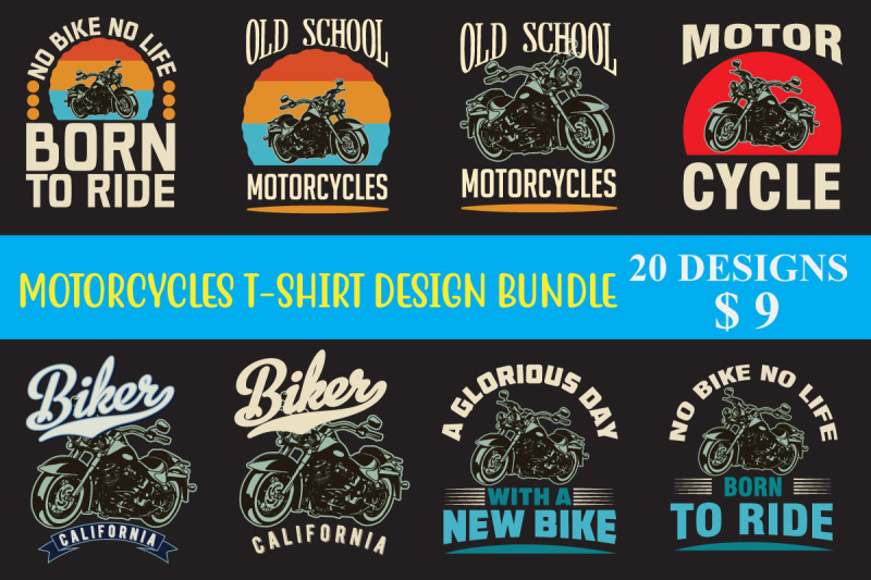 motorcycles-t-shirt-design-bundle