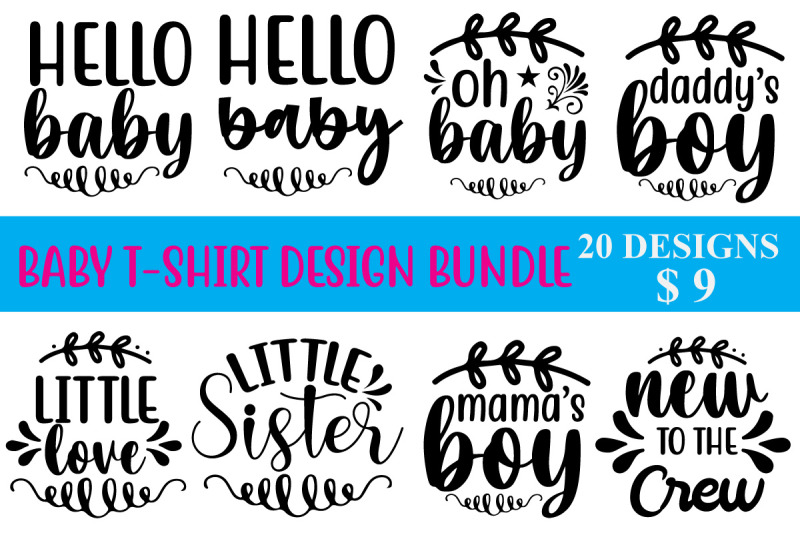 baby-t-shirt-design-bundle