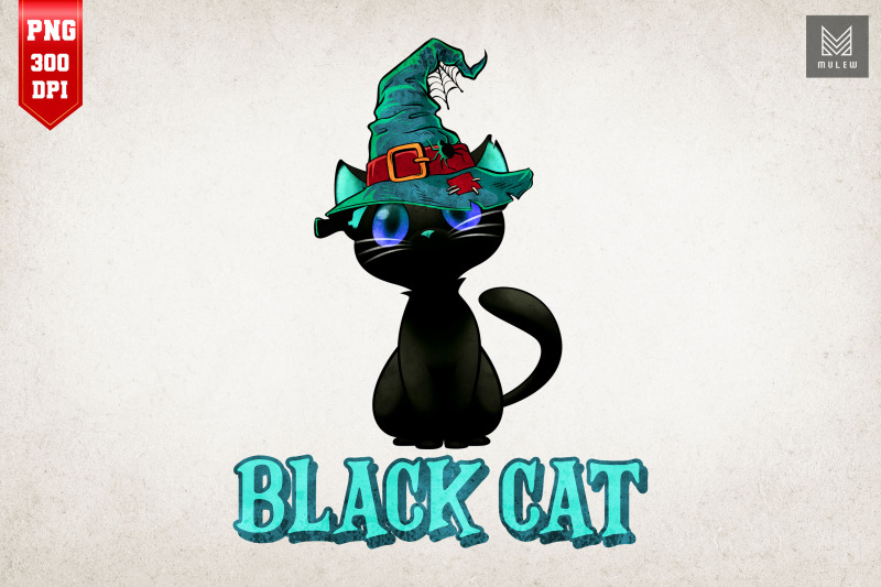 black-cat-with-witch-hat-halloween