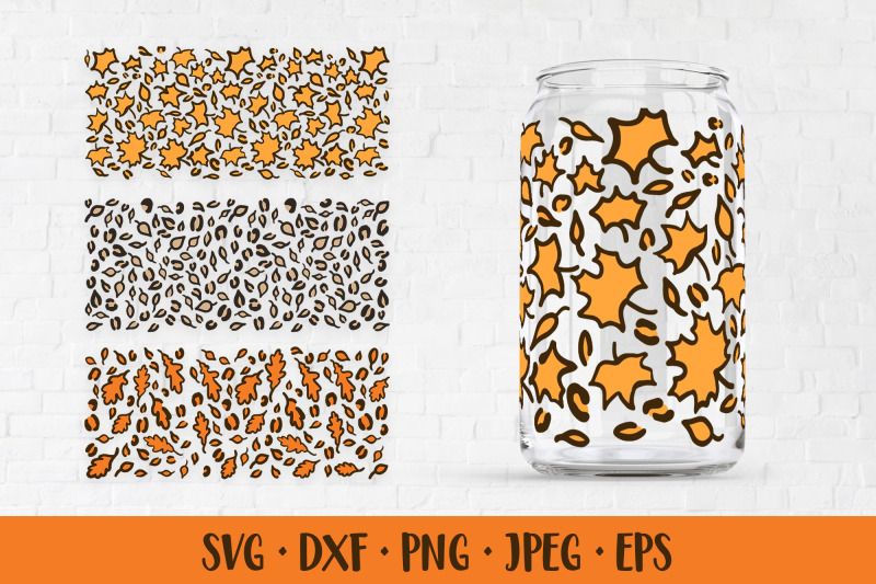 autumn-leaves-can-glass-wrap-svg-fall-leopard-glass-can