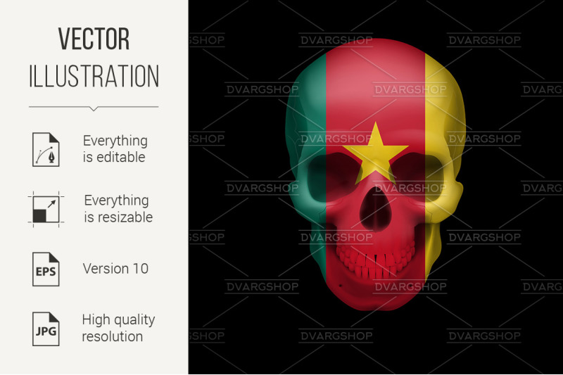 cameroonian-flag-skull