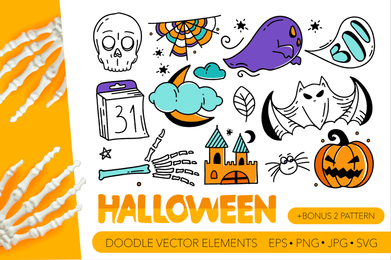 halloween-doodle-vector-elements