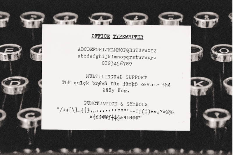 office-typewriter-svg-font