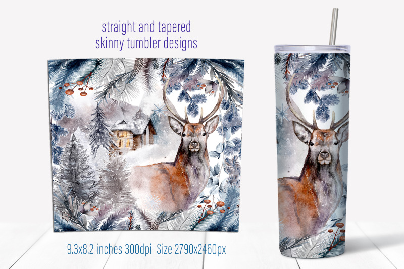 winter-forest-tumbler-wrap-design-christmas-sublimation-png