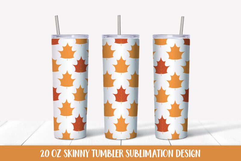 fall-tumbler-wrap-sublimation-maple-leaves-tumbler