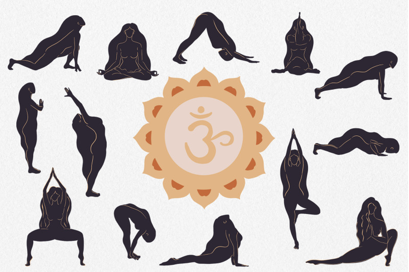 yoga-illustration-vector-set