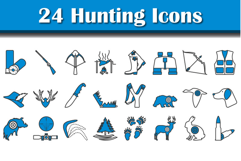 hunting-icon-set
