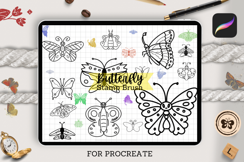 butterfly-procreate-stamps