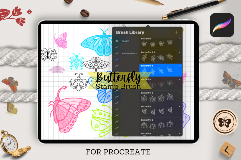 butterfly-procreate-stamps