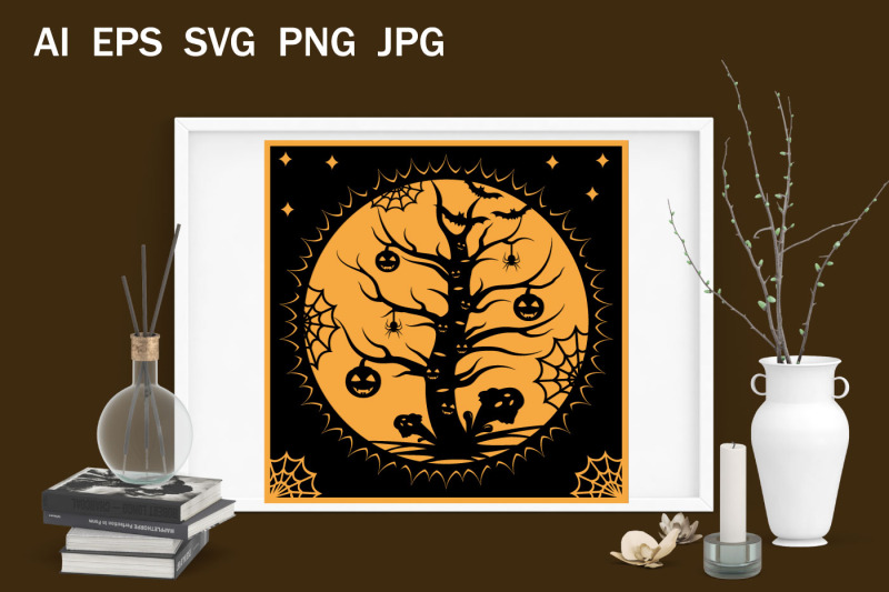 papercut-template-with-halloween-tree-cricut-cutting-file