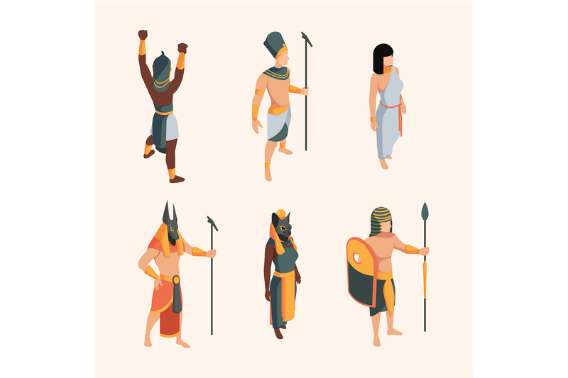 egypt-characters-ancient-isometric-persons-gods-pharaoh-sculpture-lan