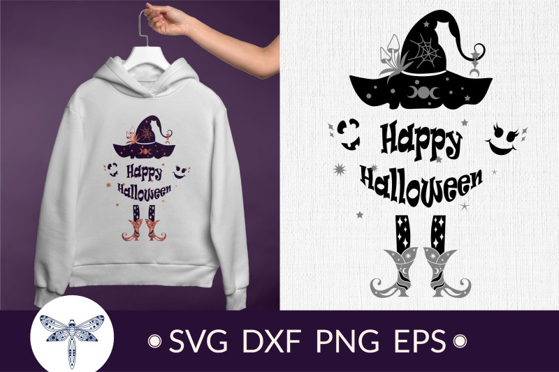 funny-witch-hat-svg-with-witch-boots-witchcraft-svg