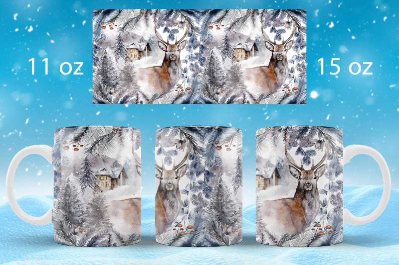 winter-mug-wrap-design-forest-animal-sublimation-christmas