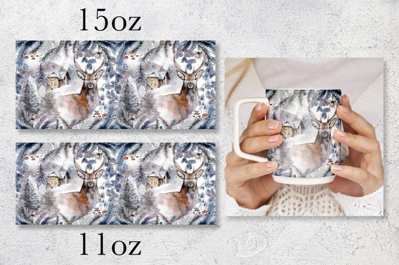 winter-mug-wrap-design-forest-animal-sublimation-christmas