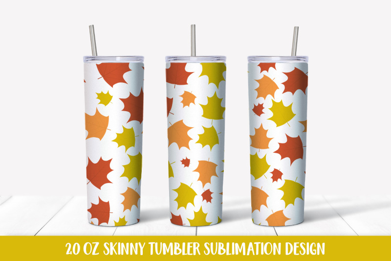 autumn-tumbler-wrap-sublimation-maple-leaves-tumbler