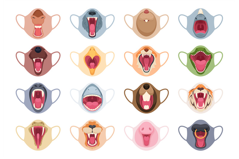 protection-mask-faces-of-angry-animals-decoration-illustration-on-mas