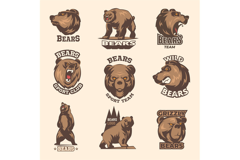 badges-with-bears-sport-and-adventure-labels-with-aggressive-animals