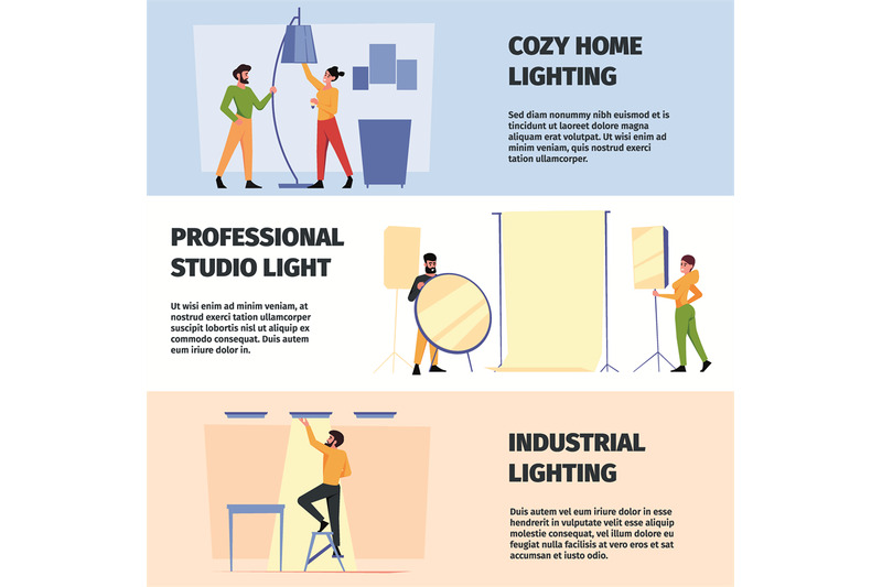 electrician-banners-installing-and-decorating-light-bulbs-in-interior