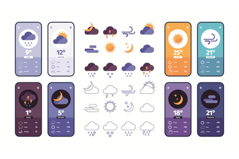 weather-ui-app-smartphone-dashboard-with-system-icons-sun-rain-and-cl