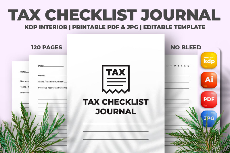 tax-checklist-journal-kdp-interior