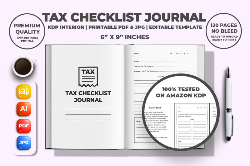 tax-checklist-journal-kdp-interior