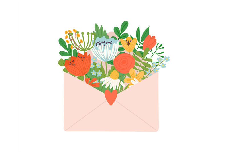 flower-in-letter-mail-present-and-gift