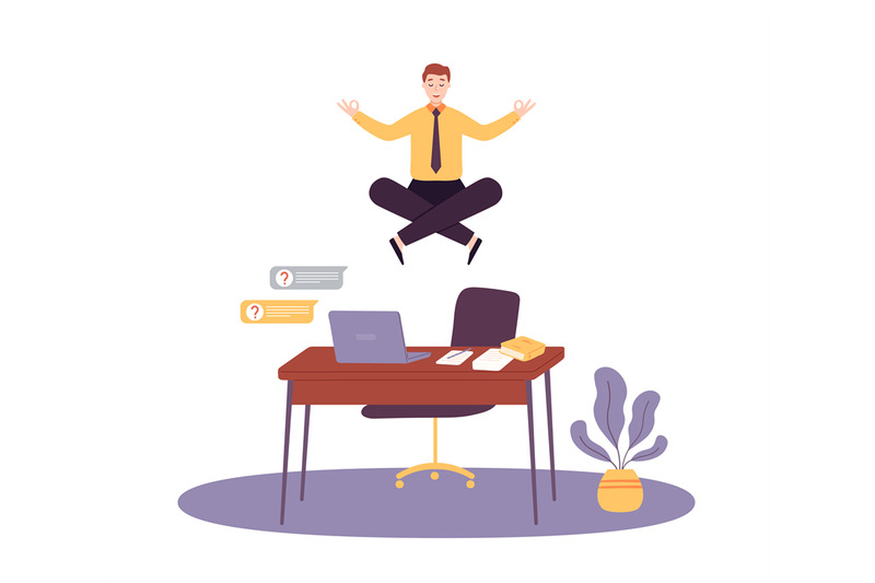 office-yoga-on-workplace-meditation-and-concentration