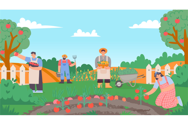 people-working-at-garden-or-farm-collect-harvest