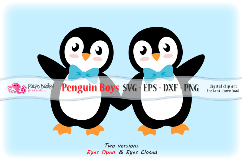 penguin-boys-svg-eps-dxf-and-png