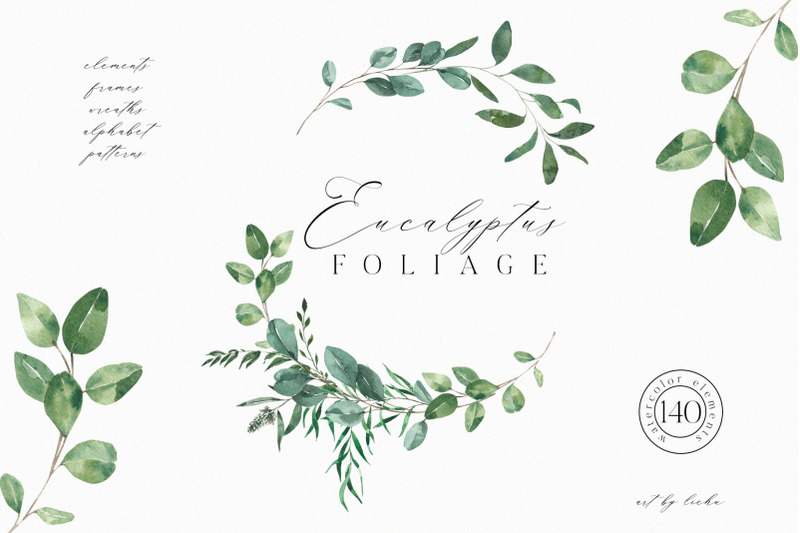greenery-eucalyptus-foliage-watercolor-clipart