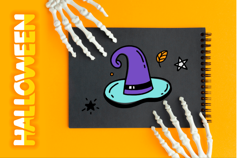 halloween-doodle-vector-elements