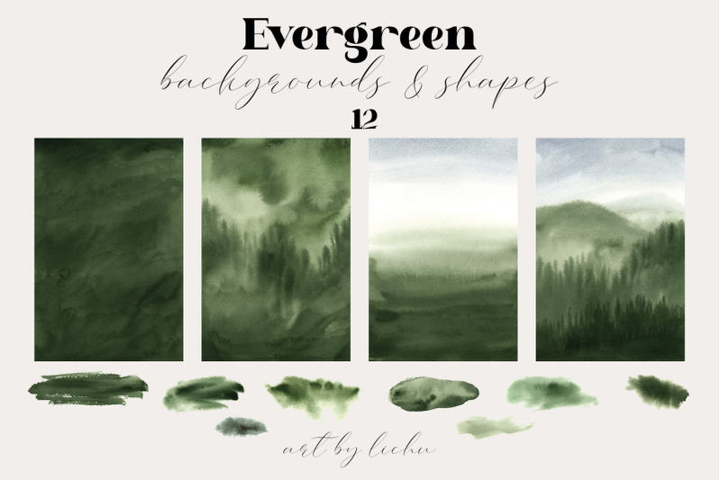 watercolor-evergreen-forest-and-mountains-houses-clipart