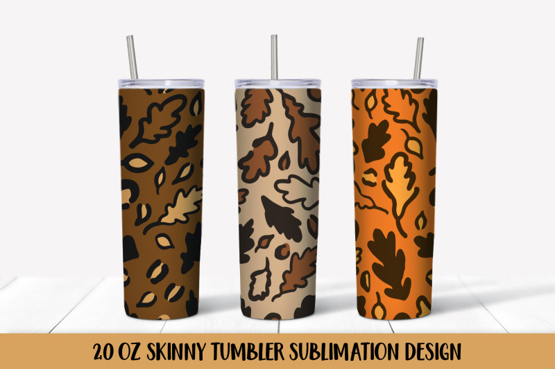 fall-oak-leaves-leopard-print-tumbler-wrap-designs-png