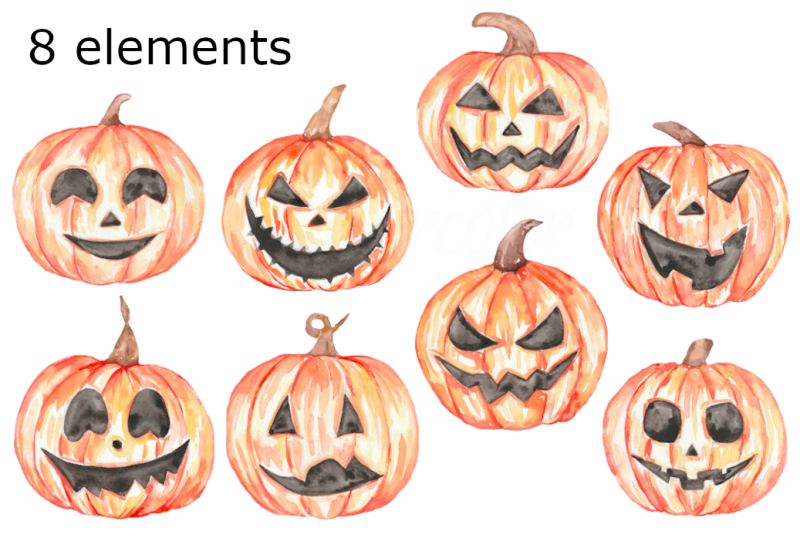 jack-o-lantern-watercolor-clipart