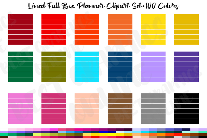 100-full-box-blank-lined-planner-stickers-clipart-set