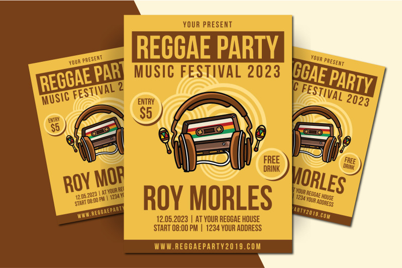 reggae-party-flyer-template