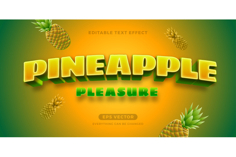pineapple-editable-text-effect-style-vector