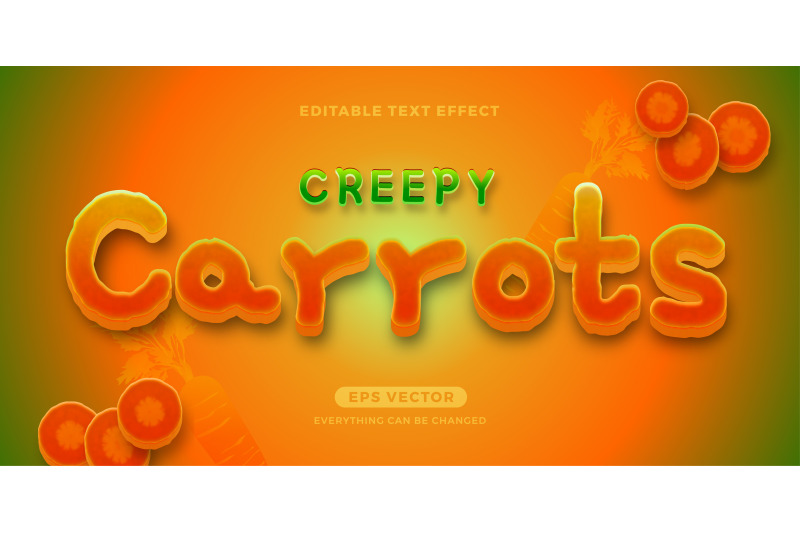 carrots-editable-text-effect-style-vector