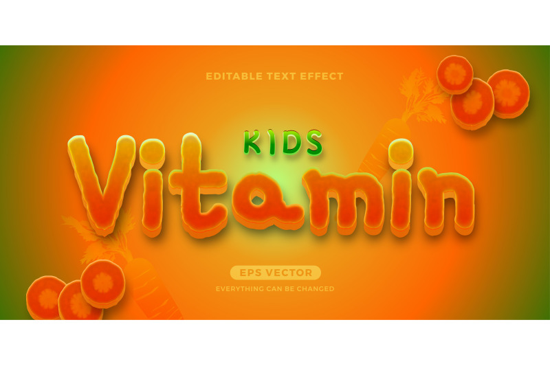 carrots-editable-text-effect-style-vector