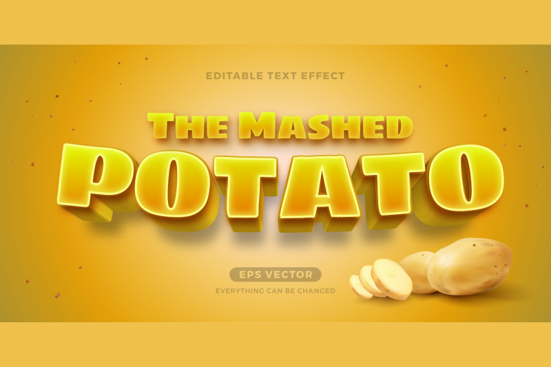 potato-editable-text-effect-style-vector