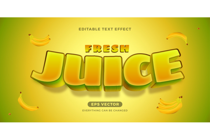 editable-text-effect-sweet-banana-style-in-yellow-and-green-color-for